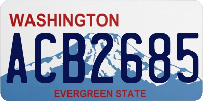WA license plate ACB2685