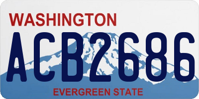 WA license plate ACB2686
