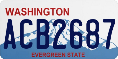 WA license plate ACB2687