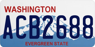 WA license plate ACB2688