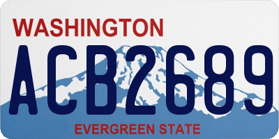 WA license plate ACB2689