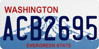 WA license plate ACB2695