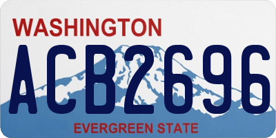WA license plate ACB2696
