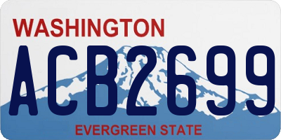WA license plate ACB2699