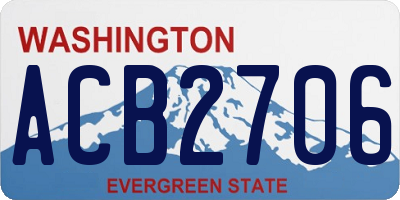 WA license plate ACB2706