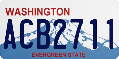 WA license plate ACB2711