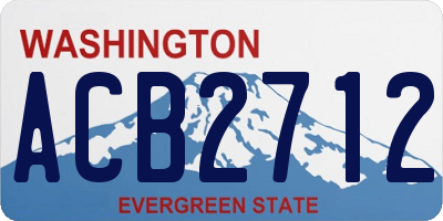 WA license plate ACB2712
