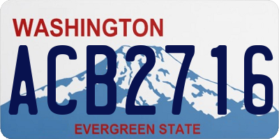 WA license plate ACB2716