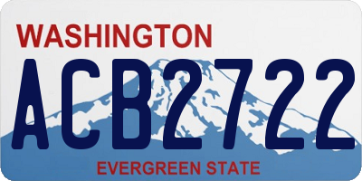 WA license plate ACB2722