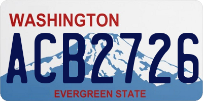 WA license plate ACB2726