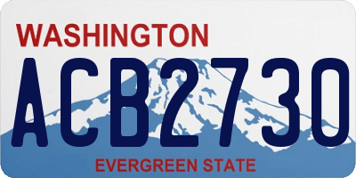 WA license plate ACB2730