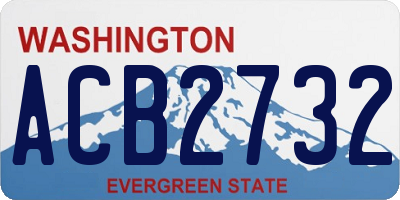 WA license plate ACB2732
