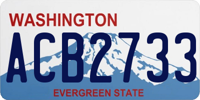 WA license plate ACB2733