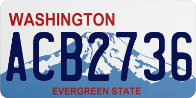 WA license plate ACB2736