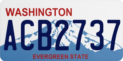 WA license plate ACB2737