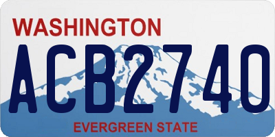 WA license plate ACB2740