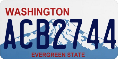 WA license plate ACB2744