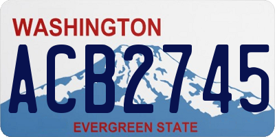 WA license plate ACB2745