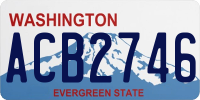WA license plate ACB2746