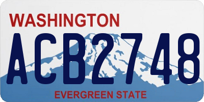 WA license plate ACB2748
