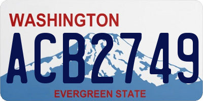 WA license plate ACB2749