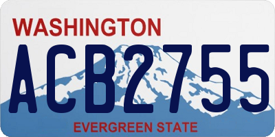 WA license plate ACB2755