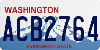 WA license plate ACB2764