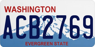 WA license plate ACB2769