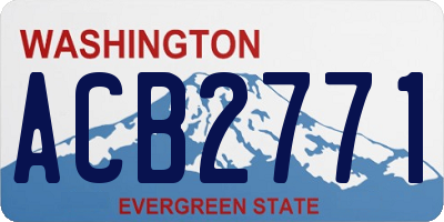 WA license plate ACB2771