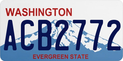 WA license plate ACB2772