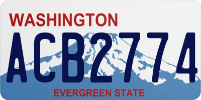WA license plate ACB2774