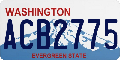 WA license plate ACB2775