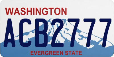 WA license plate ACB2777