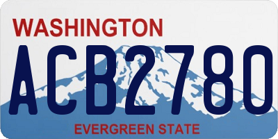 WA license plate ACB2780