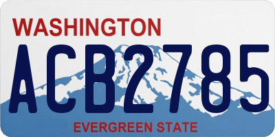 WA license plate ACB2785