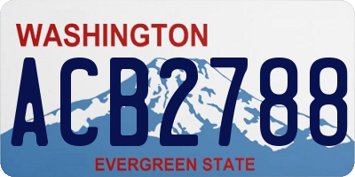 WA license plate ACB2788