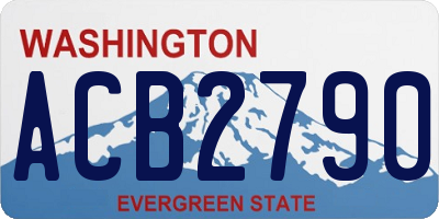 WA license plate ACB2790