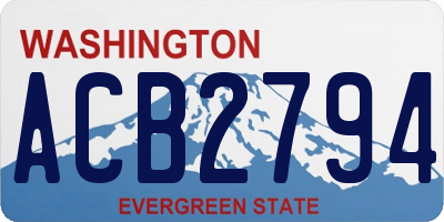 WA license plate ACB2794