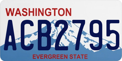 WA license plate ACB2795