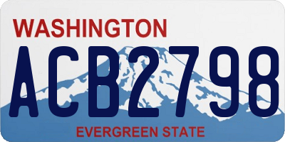 WA license plate ACB2798