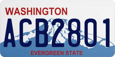 WA license plate ACB2801