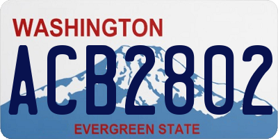 WA license plate ACB2802