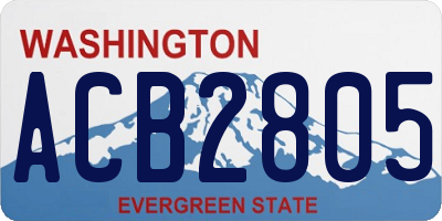 WA license plate ACB2805