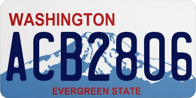 WA license plate ACB2806