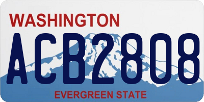 WA license plate ACB2808