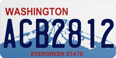 WA license plate ACB2812