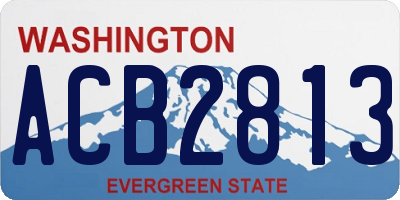 WA license plate ACB2813