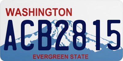 WA license plate ACB2815