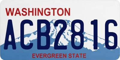 WA license plate ACB2816