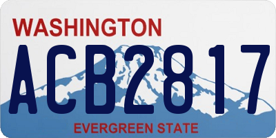 WA license plate ACB2817